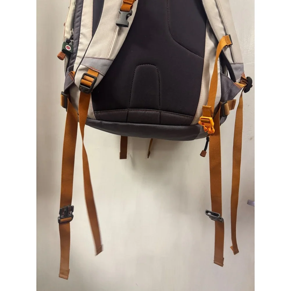 The North Face Backpack Grey Tan Orange‎ Outdoor Hiking Adventure Bag